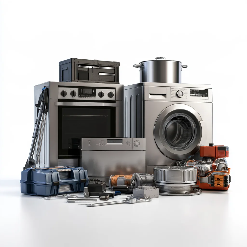 Household appliances, repair parts, and professional service tools